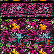 Load image into Gallery viewer, Custom Black Pink 3D Pattern Design Tropical Hawaii Palm Leaves Performance Golf Polo Shirt