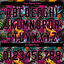 Load image into Gallery viewer, Custom Black Pink 3D Pattern Design Tropical Hawaii Palm Leaves Performance Golf Polo Shirt