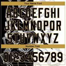 Load image into Gallery viewer, Custom Graffiti Pattern Black-Old Gold 3D Scratch Performance Golf Polo Shirt