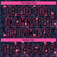 Load image into Gallery viewer, Custom Black Pink 3D Pattern Design Flamingo Performance Golf Polo Shirt