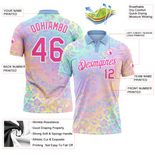 Load image into Gallery viewer, Custom Pink White 3D Pattern Design Leopard Print Performance Golf Polo Shirt