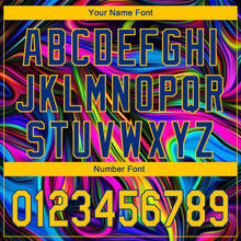 Load image into Gallery viewer, Custom Deep Pink Yellow-Royal 3D Pattern Design Abstract Colorful Psychedelic Fluid Art Performance Golf Polo Shirt