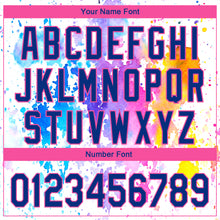 Load image into Gallery viewer, Custom White Royal-Pink 3D Pattern Design Watercolor Performance Golf Polo Shirt