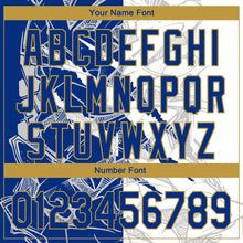 Load image into Gallery viewer, Custom Graffiti Pattern Royal-Old Gold 3D Scratch Performance Golf Polo Shirt