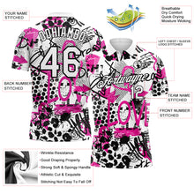 Load image into Gallery viewer, Custom Graffiti Pattern White-Black 3D Performance Golf Polo Shirt
