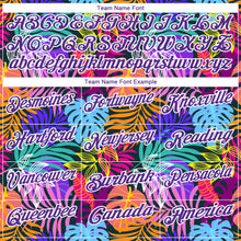 Load image into Gallery viewer, Custom Purple White 3D Pattern Design Hawaii Palm Trees Performance Golf Polo Shirt