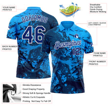 Load image into Gallery viewer, Custom Graffiti Pattern Royal-White 3D Performance Golf Polo Shirt