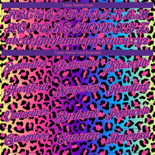 Load image into Gallery viewer, Custom Pink Purple-Black 3D Pattern Design Leopard Print Performance Golf Polo Shirt