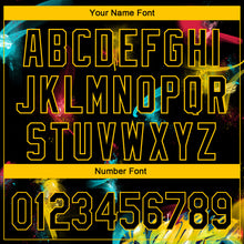 Load image into Gallery viewer, Custom Graffiti Pattern Black-Yellow 3D Performance Golf Polo Shirt