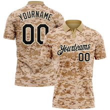 Load image into Gallery viewer, Custom Camo Black-Cream Performance Salute To Service Golf Polo Shirt