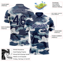 Load image into Gallery viewer, Custom Camo Navy-Light Gray Performance Salute To Service Golf Polo Shirt