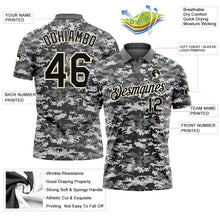 Load image into Gallery viewer, Custom Camo Black-Cream Performance Salute To Service Golf Polo Shirt