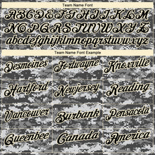 Load image into Gallery viewer, Custom Camo Black-Cream Performance Salute To Service Golf Polo Shirt