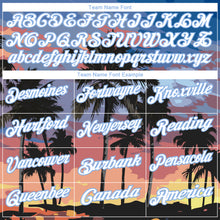 Load image into Gallery viewer, Custom Light Blue White 3D Pattern Design Hawaii Palm Trees Performance Golf Polo Shirt