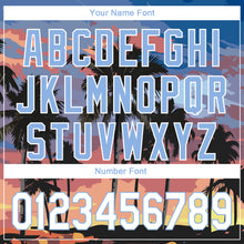 Load image into Gallery viewer, Custom Light Blue White 3D Pattern Design Hawaii Palm Trees Performance Golf Polo Shirt