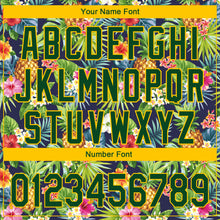 Load image into Gallery viewer, Custom Green Yellow 3D Pattern Design Tropical Pattern With Pineapples Palm Leaves And Flowers Performance Golf Polo Shirt