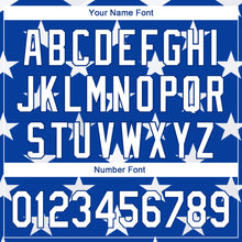 Load image into Gallery viewer, Custom Royal White Red 3D American Flag Performance Golf Polo Shirt