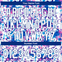 Load image into Gallery viewer, Custom Graffiti Pattern White-Royal 3D Abstract Watercolor Performance Golf Polo Shirt