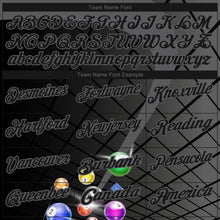 Load image into Gallery viewer, Custom Black Gray 3D Pattern Design Billiards Performance Polo Shirt