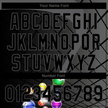 Load image into Gallery viewer, Custom Black Gray 3D Pattern Design Billiards Performance Polo Shirt