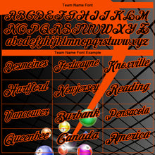 Load image into Gallery viewer, Custom Black Orange 3D Pattern Design Billiards Performance Polo Shirt
