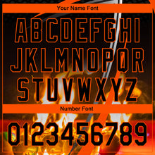 Load image into Gallery viewer, Custom Black Orange 3D Pattern Design Flame Billiards Performance Polo Shirt