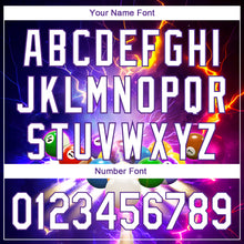 Load image into Gallery viewer, Custom Purple White-Black 3D Pattern Design Billiards Performance Polo Shirt