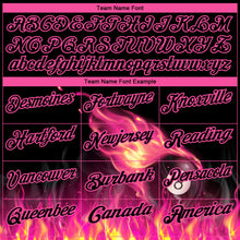 Load image into Gallery viewer, Custom Black Pink 3D Pattern Design Flame Billiards 8 Ball Performance Polo Shirt