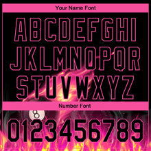 Load image into Gallery viewer, Custom Black Pink 3D Pattern Design Flame Billiards 8 Ball Performance Polo Shirt