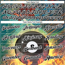 Load image into Gallery viewer, Custom Black White 3D Pattern Design Flame Billiards 8 Ball Performance Polo Shirt