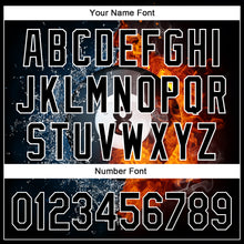 Load image into Gallery viewer, Custom Black White 3D Pattern Design Flame Billiards 8 Ball Performance Polo Shirt