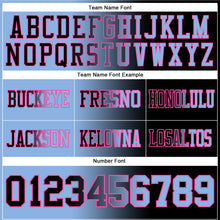 Load image into Gallery viewer, Custom Black Light Blue-Pink Mesh Authentic Gradient Fashion Football Jersey