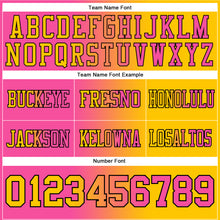 Load image into Gallery viewer, Custom Yellow Pink-Black Mesh Authentic Gradient Fashion Football Jersey