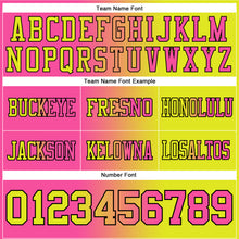 Load image into Gallery viewer, Custom Neon Yellow Pink-Black Mesh Authentic Gradient Fashion Football Jersey