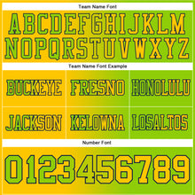 Load image into Gallery viewer, Custom Neon Green Yellow-Navy Mesh Authentic Gradient Fashion Football Jersey