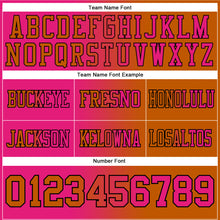 Load image into Gallery viewer, Custom Texas Orange Hot Pink-Black Mesh Authentic Gradient Fashion Football Jersey