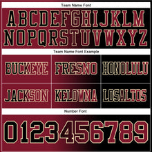 Load image into Gallery viewer, Custom Black Crimson-Cream Mesh Authentic Gradient Fashion Football Jersey