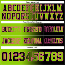 Load image into Gallery viewer, Custom Black Neon Green-Pink Mesh Authentic Gradient Fashion Football Jersey