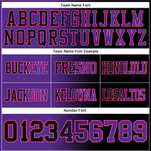 Load image into Gallery viewer, Custom Black Purple-Pink Mesh Authentic Gradient Fashion Football Jersey