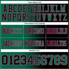 Load image into Gallery viewer, Custom Black Kelly Green-Pink Mesh Authentic Gradient Fashion Football Jersey