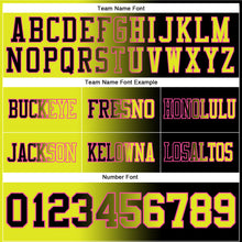 Load image into Gallery viewer, Custom Black Neon Yellow-Pink Mesh Authentic Gradient Fashion Football Jersey