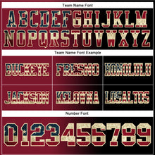 Load image into Gallery viewer, Custom Black Vintage USA Flag Crimson-Cream Mesh Authentic Gradient Fashion Football Jersey