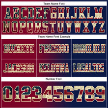 Load image into Gallery viewer, Custom Navy Vintage USA Flag Maroon-Cream Mesh Authentic Gradient Fashion Football Jersey