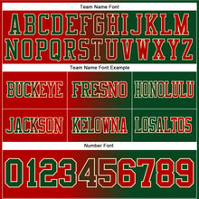 Load image into Gallery viewer, Custom Green Red-Cream Mesh Authentic Gradient Fashion Football Jersey