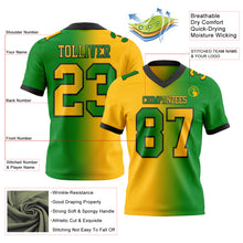 Load image into Gallery viewer, Custom Grass Green Gold-Black Mesh Authentic Gradient Fashion Football Jersey