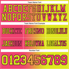 Load image into Gallery viewer, Custom Neon Yellow Neon Pink-Black Mesh Authentic Gradient Fashion Football Jersey