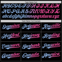 Load image into Gallery viewer, Custom Black Pink-Light Blue Authentic Gradient Fashion Baseball Jersey