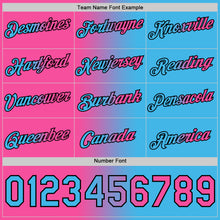 Load image into Gallery viewer, Custom Sky Blue Pink-Black Gradient Fashion Performance T-Shirt