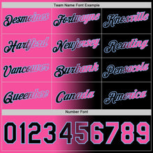 Load image into Gallery viewer, Custom Black Pink-Light Blue Gradient Fashion Performance T-Shirt