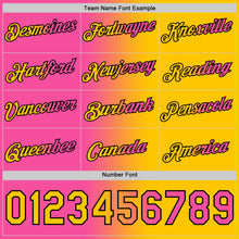 Load image into Gallery viewer, Custom Yellow Pink-Black Gradient Fashion Performance T-Shirt